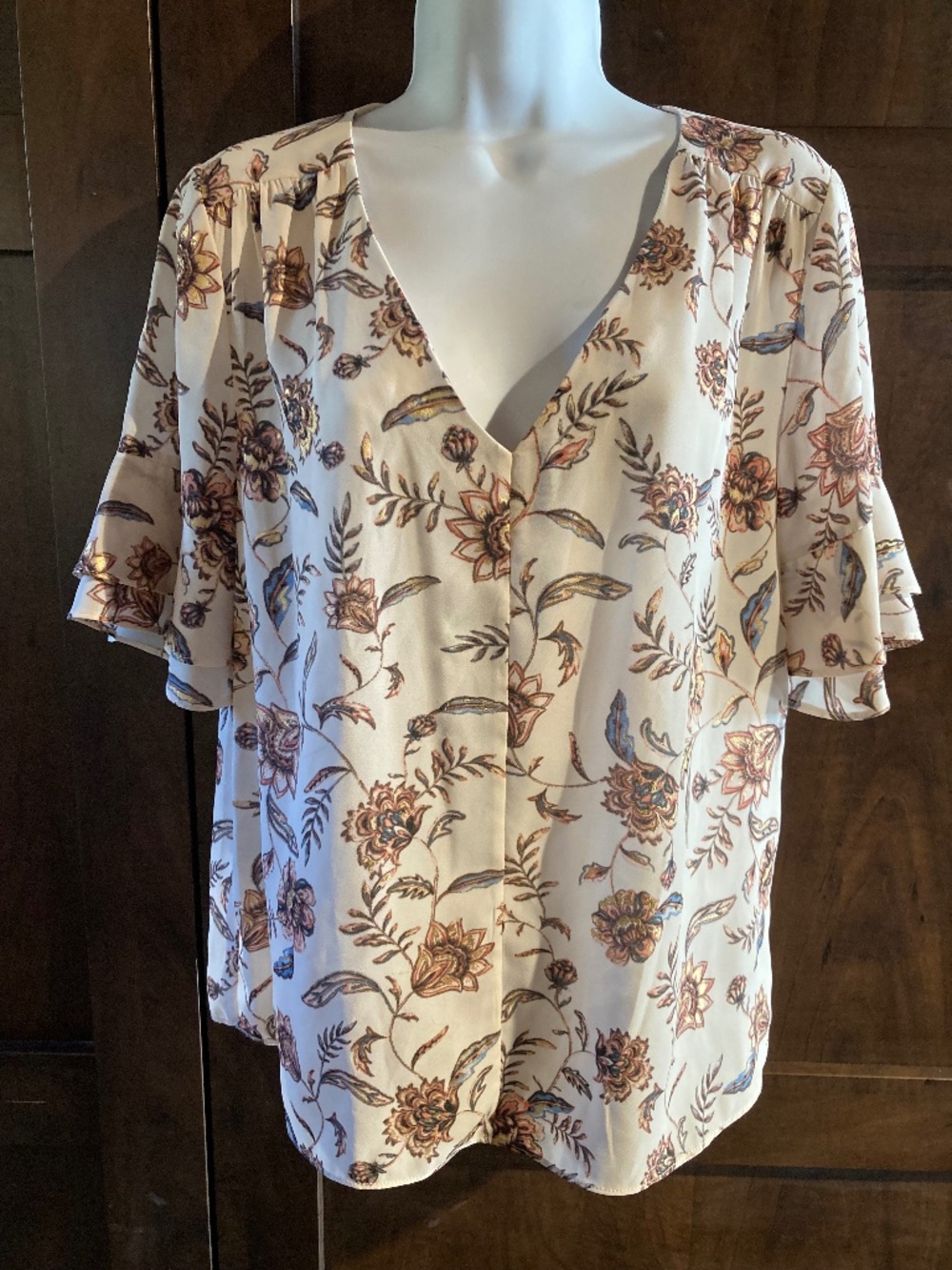 Ivanka Trump Floral Top, Size M